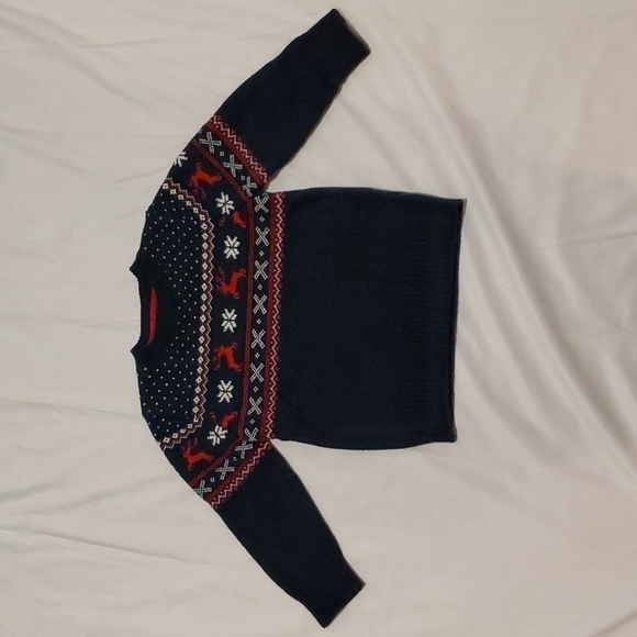 L.O.G.G H&M Navy Blue Kids Christmas Sweater 4-6Y - Picture 2 of 6